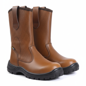 Bota campera marrón grabado con punta de acero BOTFLEX CAMP1-162
